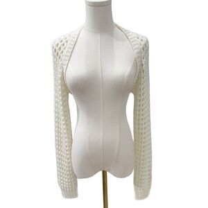 Fashion Nova Cream Knit Bolero Shrug | One Size